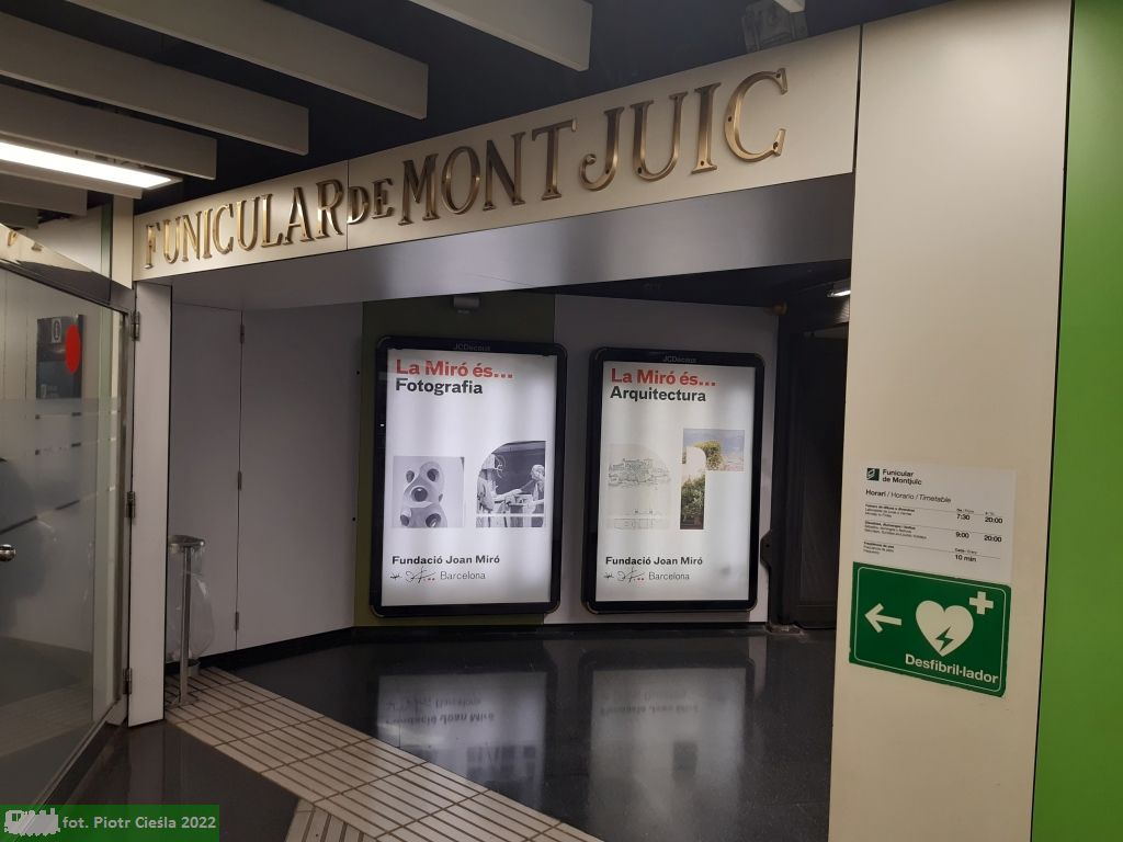 Funicular de Montjuic, stacja dolna "ParalÂ·lel", 2022.12.29