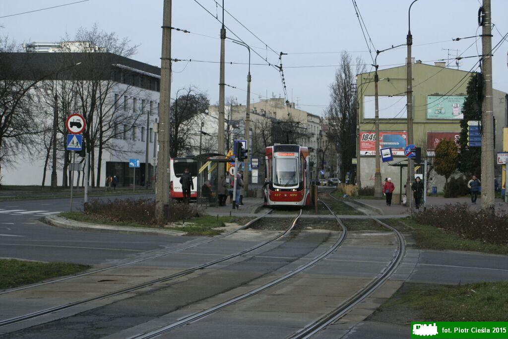 Częstochowa - Dworzec PKS - przystanek tramwajowy, 2015.12.27